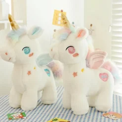 Peluche licorne féérique arc-en-ciel
