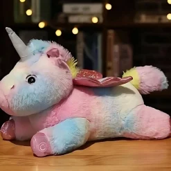 Peluche licorne multicolore lumineuse pour enfants