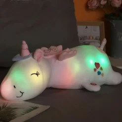 Peluche licorne oreiller lumineuse
