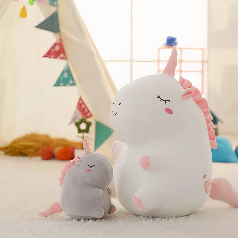 Peluche licorne super douce blanche