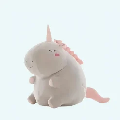 Peluche licorne super douce grise