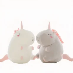 Peluche licorne super douce grise