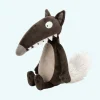 Peluche loup dessin animé à grandes dents