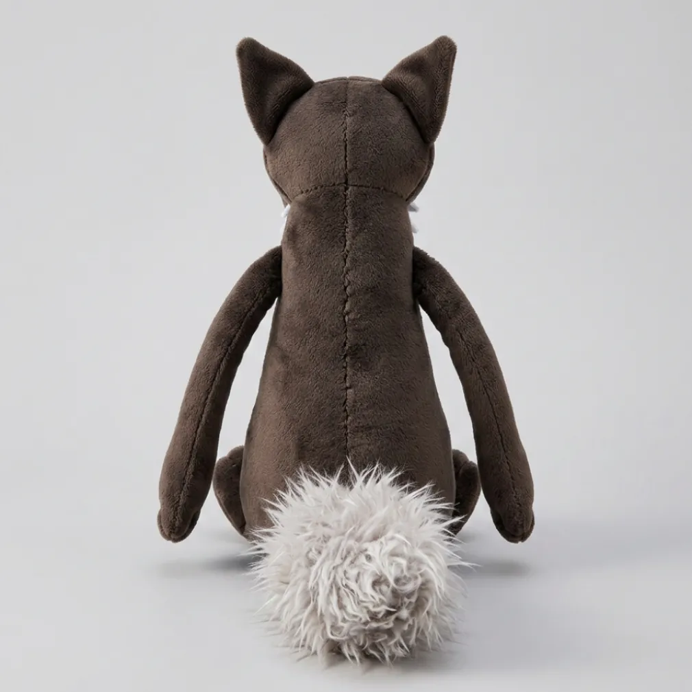 Peluche loup dessin animé à grandes dents