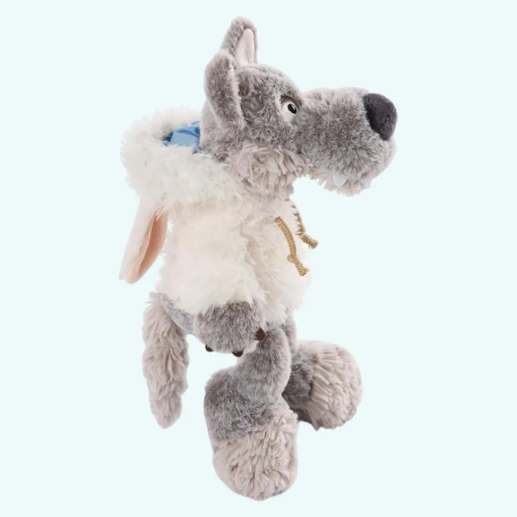 Peluche loup déguisé en mouton blanc