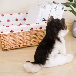 Peluche loup gris et blanc mignon