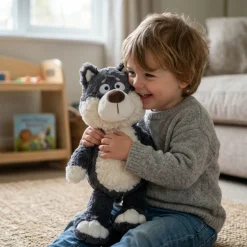 Peluche loup mignon et duveteux