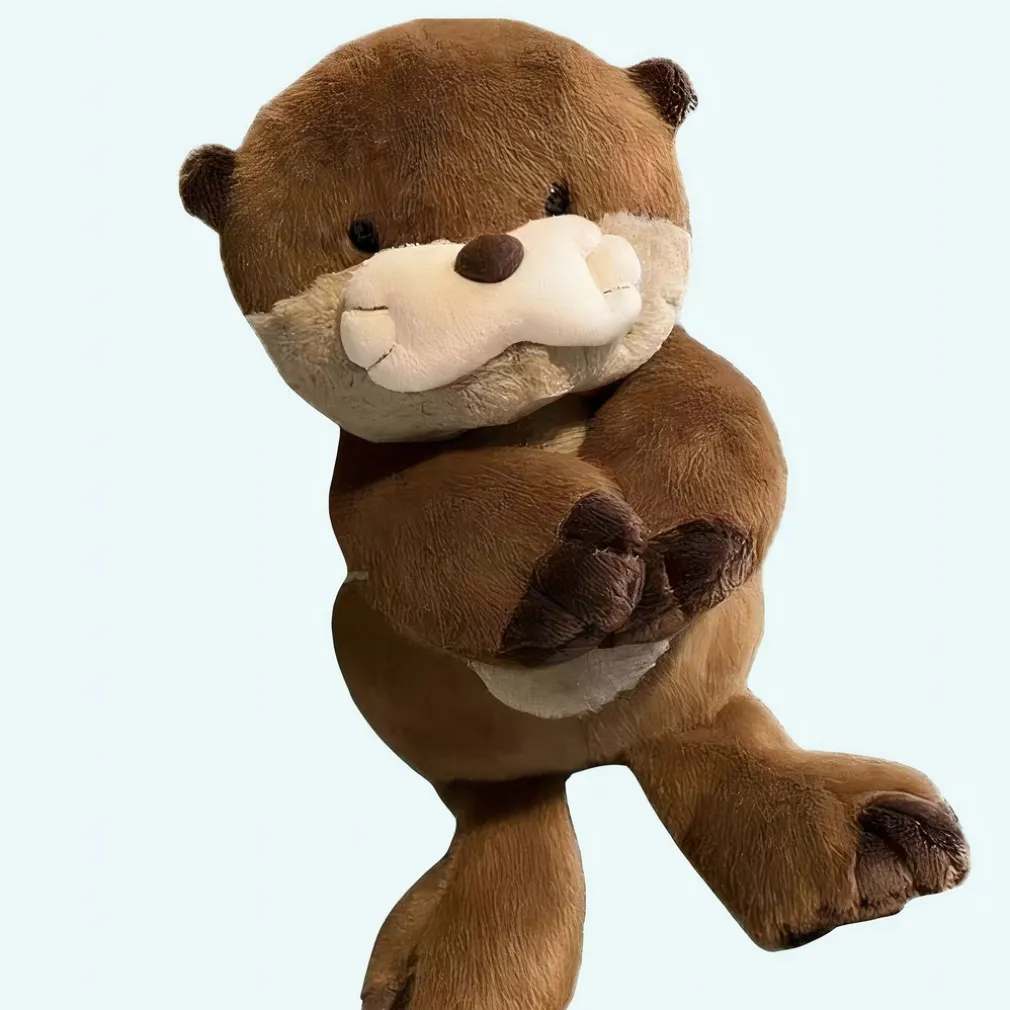Peluche loutre réaliste marron