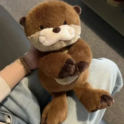 Peluche loutre réaliste marron