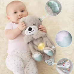 Peluche loutre respirante avec berceuse apaisante