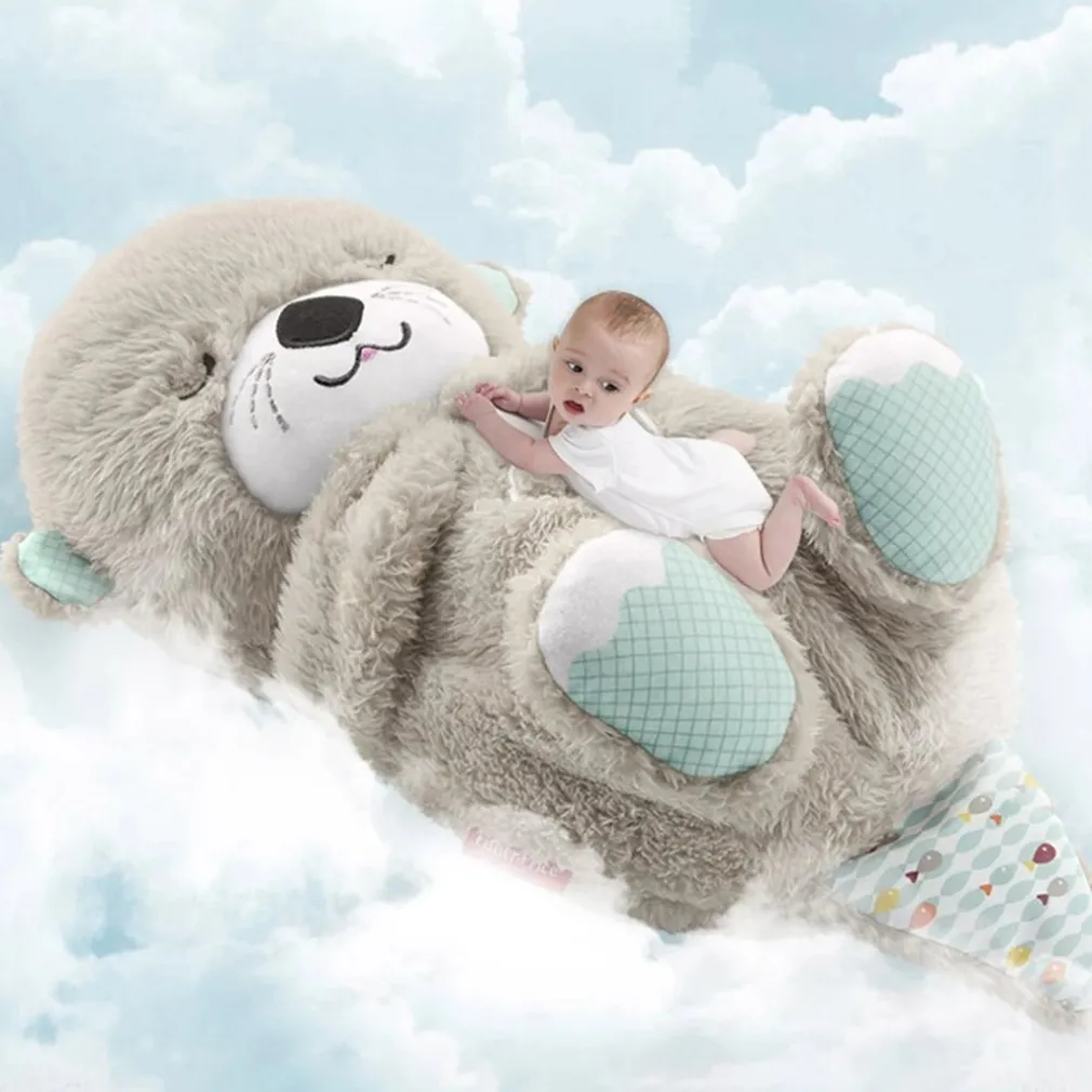 Peluche loutre respirante avec berceuse apaisante