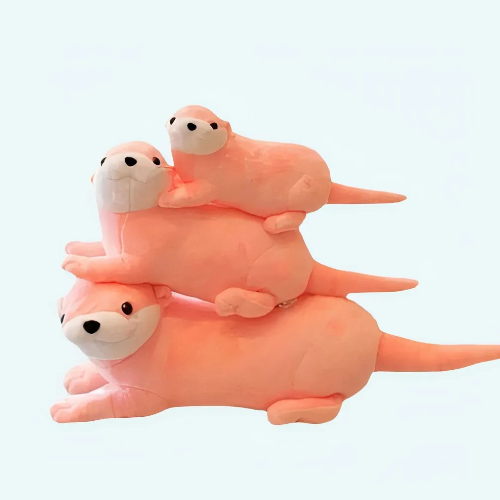 Peluche loutre rose
