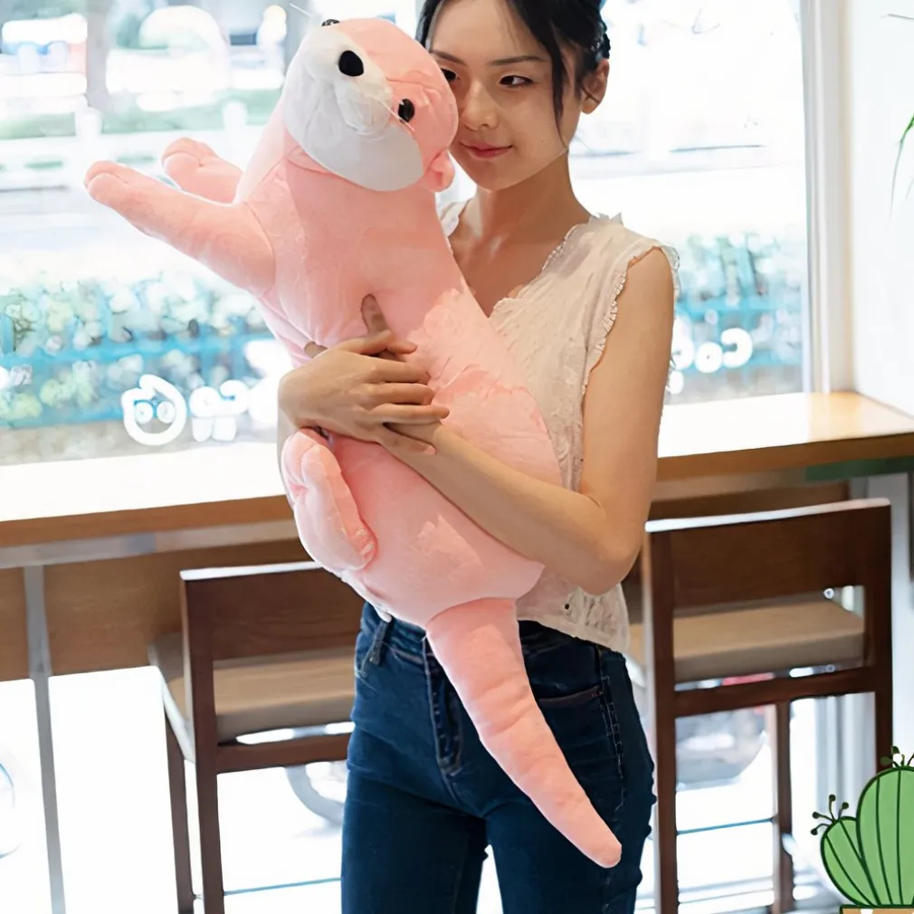 Peluche loutre rose