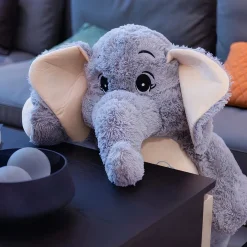 Peluche éléphant géant gris