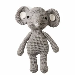 Peluche éléphant hochet en tricot