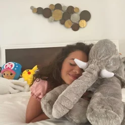 Peluche éléphant oreiller grise