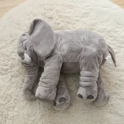 Peluche éléphant oreiller grise