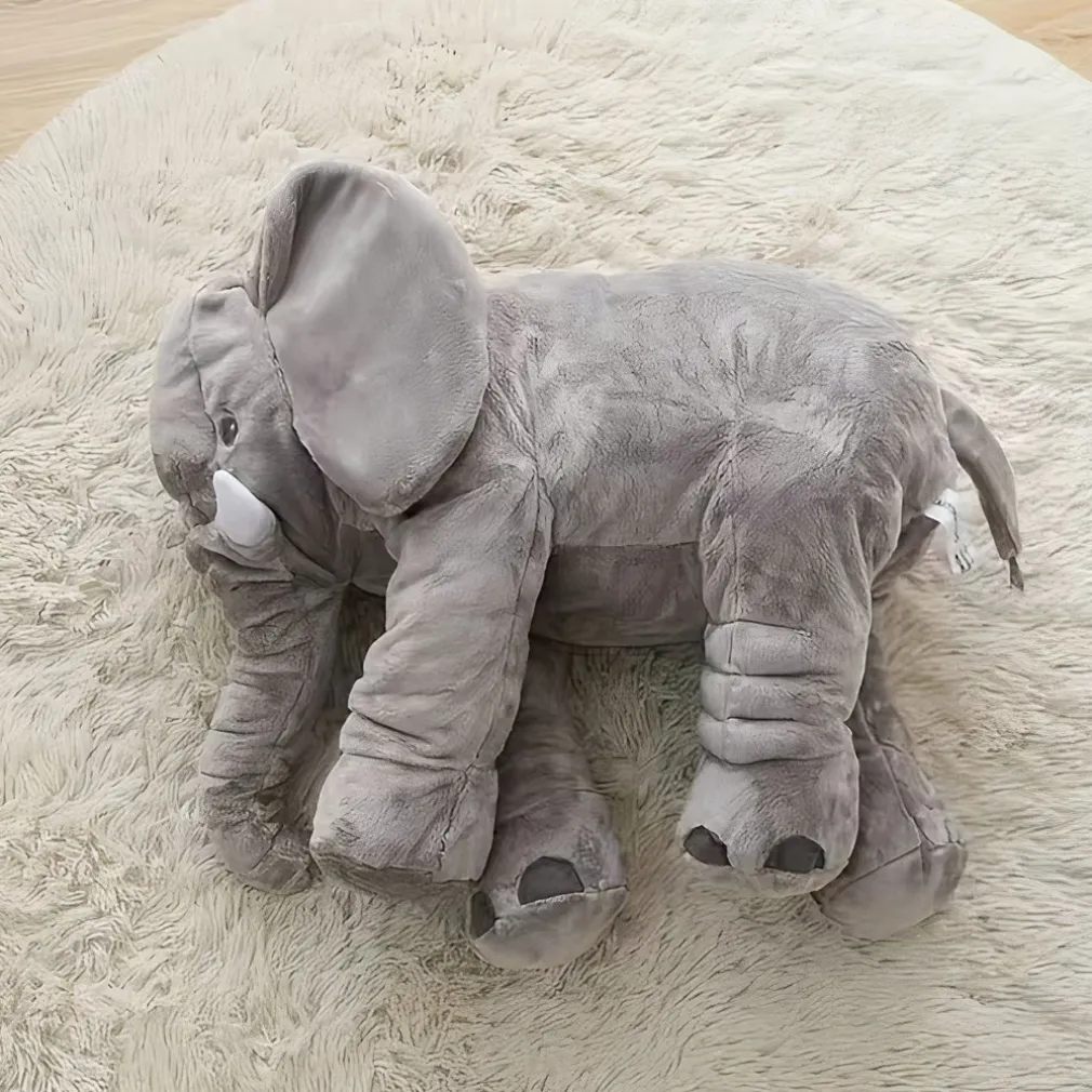 Peluche éléphant oreiller grise