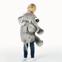 Peluche éléphant oreiller grise