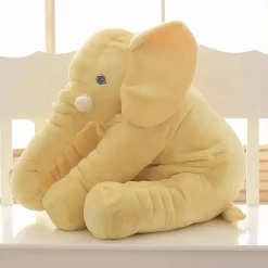 Peluche éléphant oreiller jaune