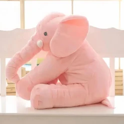 Peluche éléphant oreiller rose