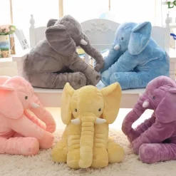 Peluche éléphant oreiller violet