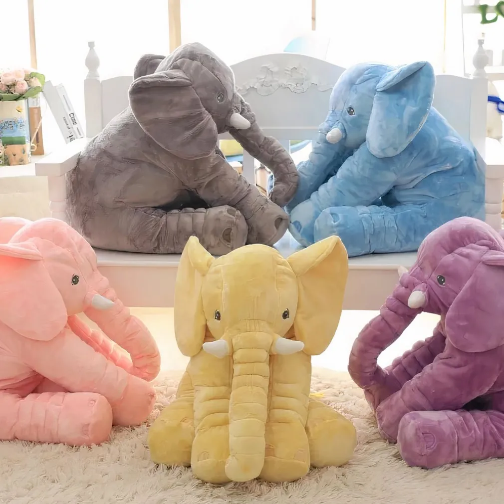 Peluche éléphant oreiller violet
