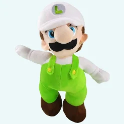 Peluche Luigi tenue blanche et verte