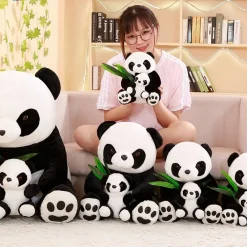 Peluche maman et bébé panda