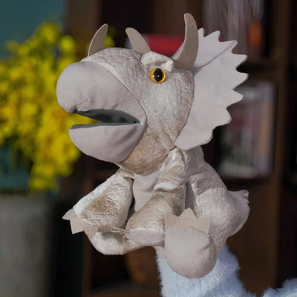 Peluche marionnette dinosaure