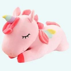 Peluche merveilleuse licorne rose