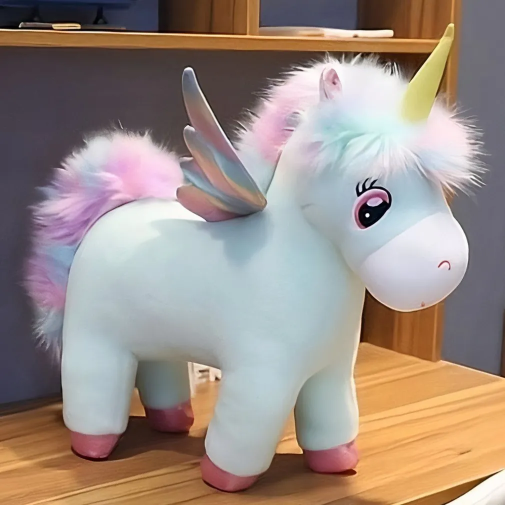 Peluche merveilleuse licorne Blanche