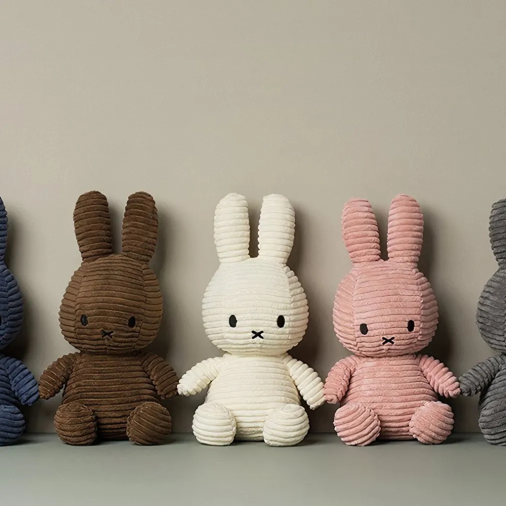 Peluche Miffy côtelé blanc
