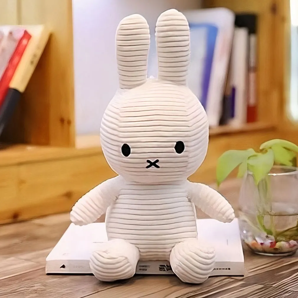 Peluche Miffy côtelé blanc