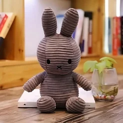 Peluche Miffy côtelé Gris