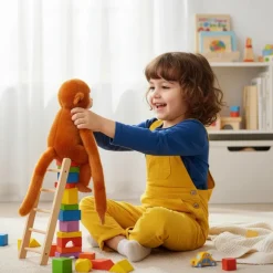 Peluche orang-outan à longs bras câlins