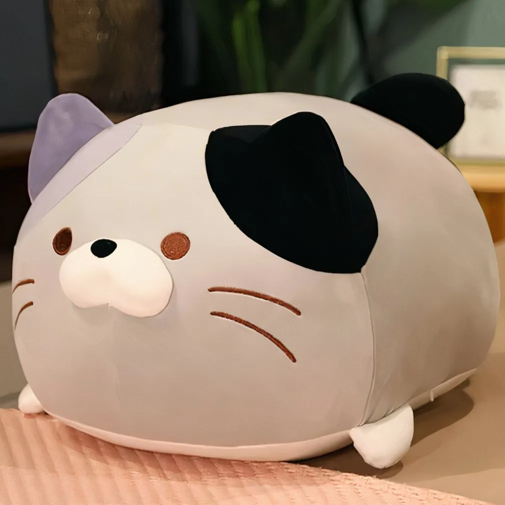Peluche oreiller chat doux
