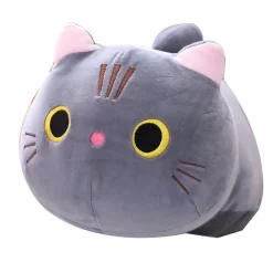 Peluche oreiller chat grands yeux