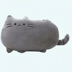 Peluche oreiller chat super mignonne grise