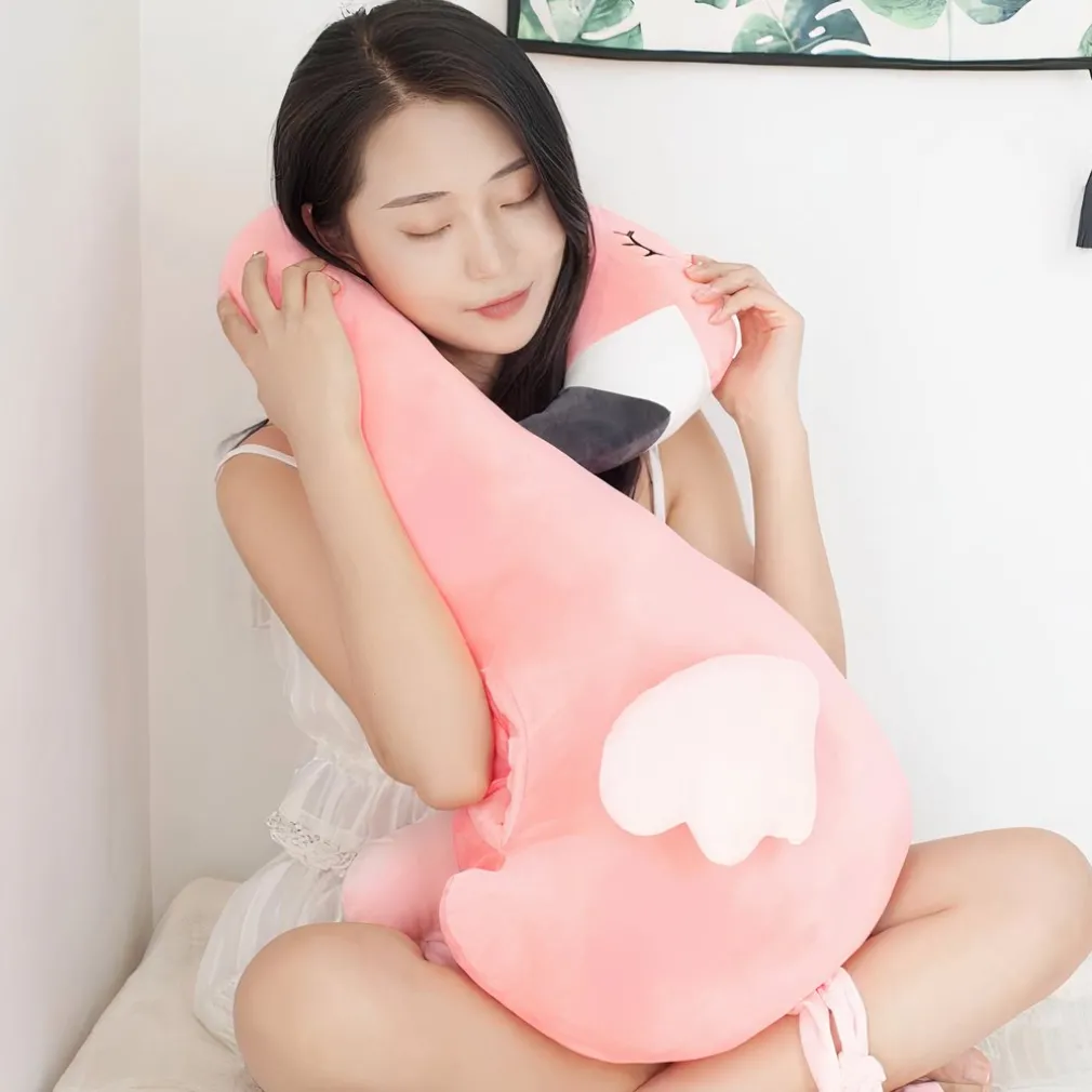 Peluche oreiller Flamant rose