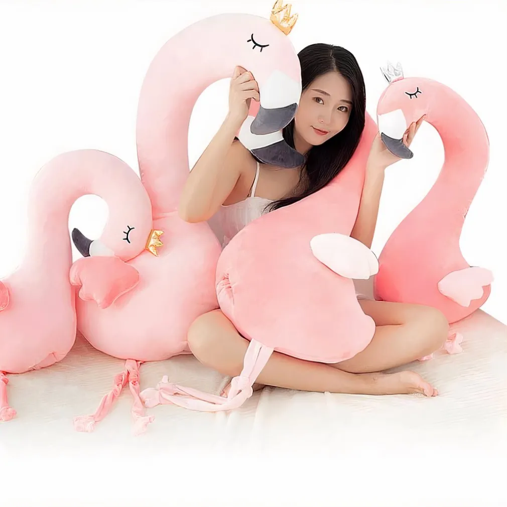 Peluche oreiller Flamant rose