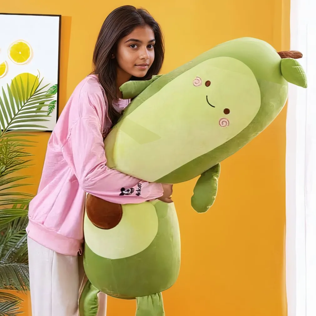 Peluche oreiller géant en forme d’avocat