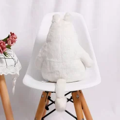 Peluche oreiller hippopotame blanc