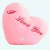 Peluche oreiller rose I Love You