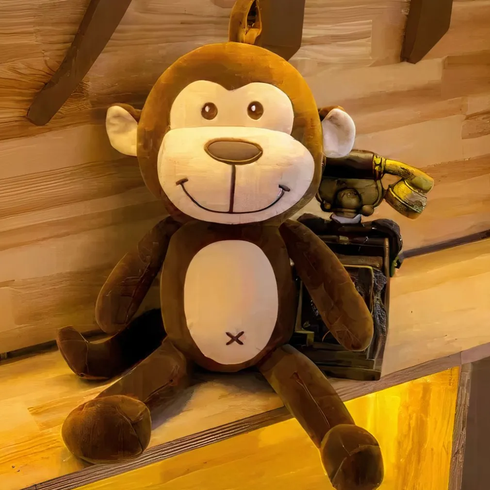 Peluche oreiller singe mignonne