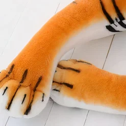 Peluche oreiller tigre marron