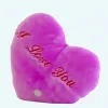 Peluche oreiller violet I Love You