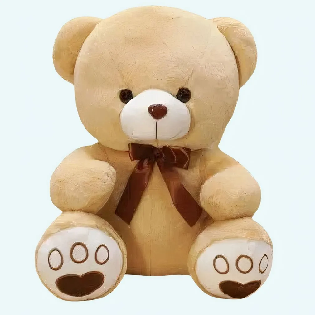 Peluche ours beige à croquer