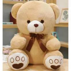Peluche ours beige à croquer