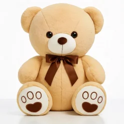 Peluche ours beige à croquer
